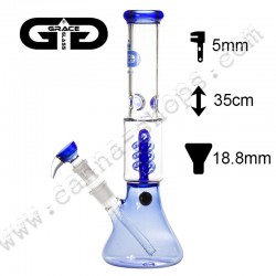 Grace glass beaker bong with spiral percolator, get a grace glass bong